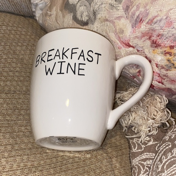 🤍🖤🤍NWT Breakfast Wine Large Ceramic Mug - Picture 6 of 8